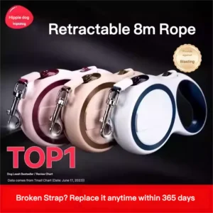 Automatic Retractable Dog Leash for Small, Medium & Large Dogs – Durable Pet Walking Lead for Teddy, Corgi & More